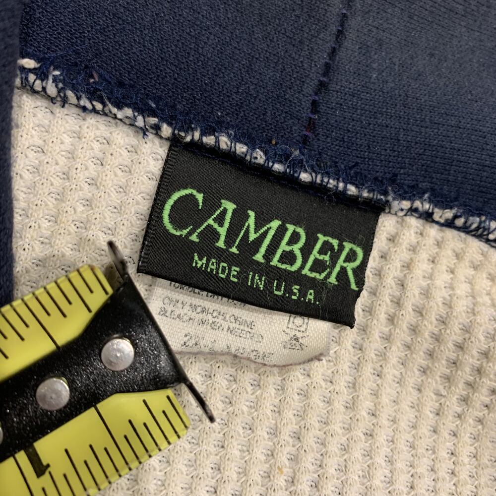 Vintage Camber Full Zip Hoodie Thermal Lined Work Wear Company Logo Mens 2XL XXL - Picture 3 of 8